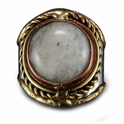 Mixed Metal and Semiprecious Stone Ring Moonstone