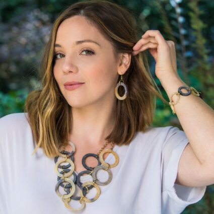 Omala Silver Fog Collection Necklace - Large Rings