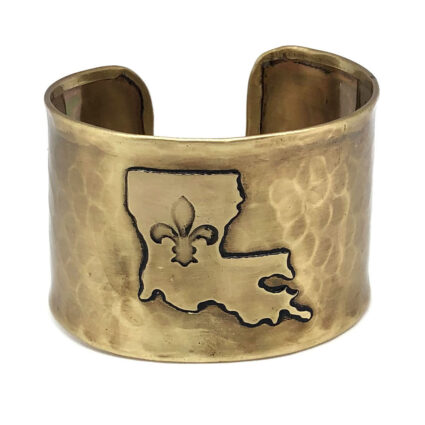 Louisiana- State outline with Fleur De Lis