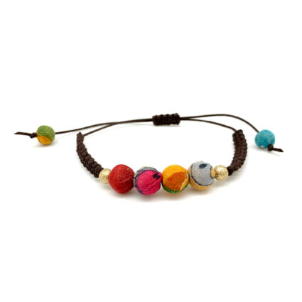 Aasha Stacking Bracelet - Small Beads Pull Tie