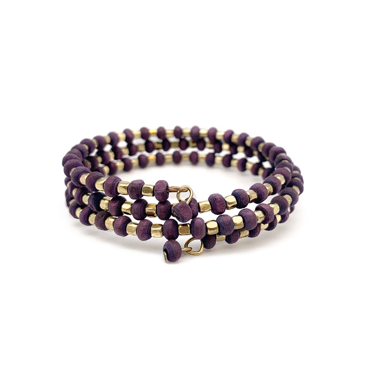 Sachi Mulberry Mix Bracelet - Small Coil Purple