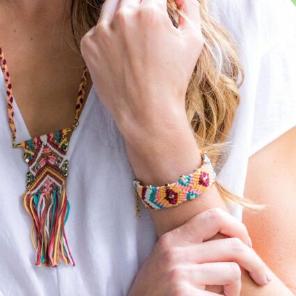 Sachi Warp & Weft Collection Bracelet - Woven with Beads