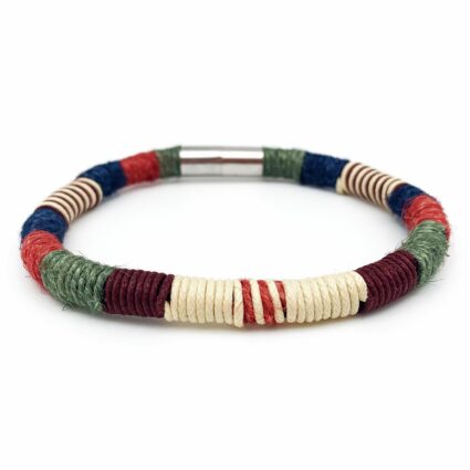 Aadi Multicolor Twine Brown Green Orange Men's Bracelet
