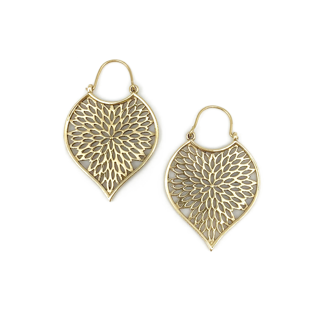 Tanvi Collection Earrings - Gold Cascading Petals