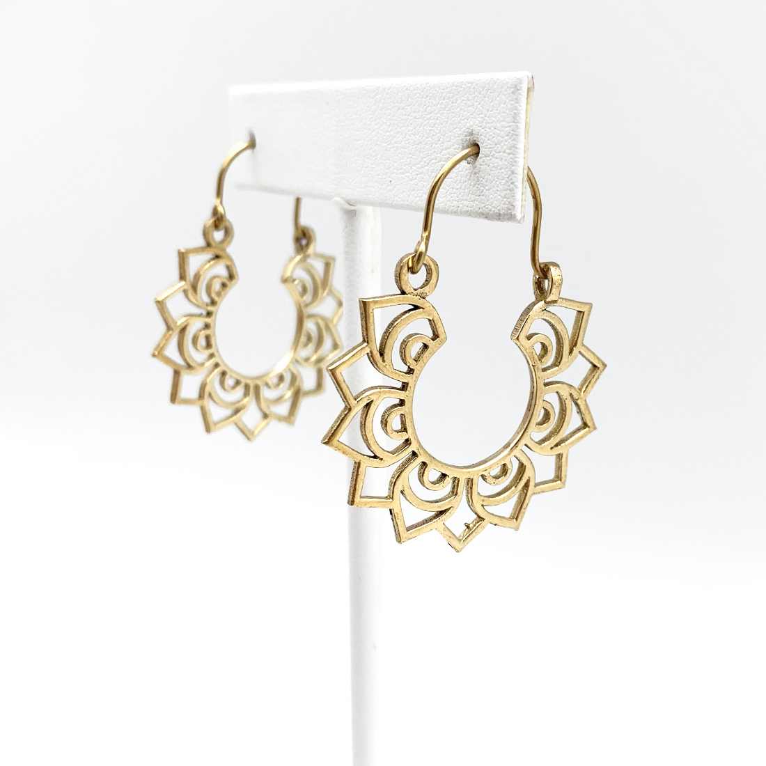 Tanvi Collection Earrings - Gold Scalloped Petals