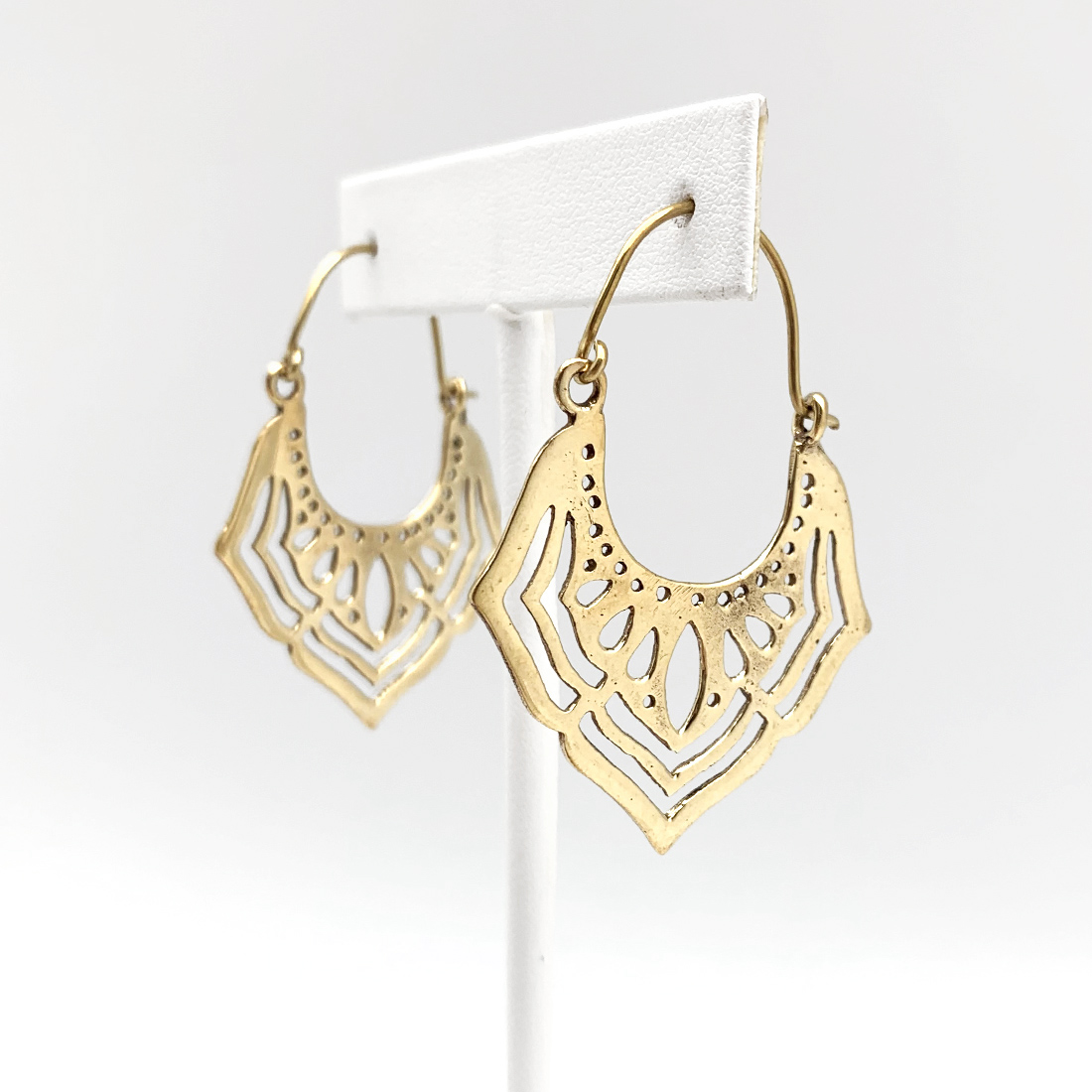 Tanvi Collection Earrings - Gold Openwork Petal