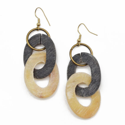 Omala Autumn Neutrals Collection Earrings - Two Horn Links