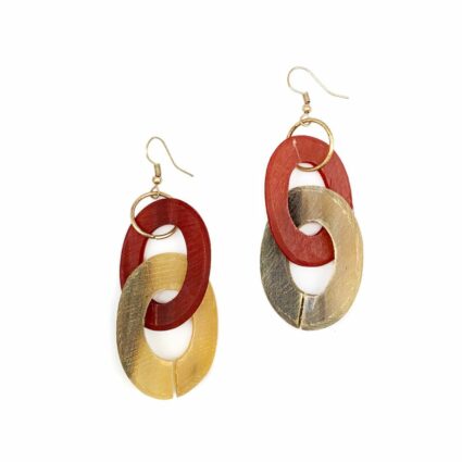 Omala Bold & Brash Collection Earrings - Two Horn Links