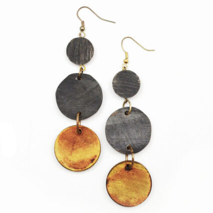 Omala Autumn Neutrals Collection Earrings - Mixed Circles
