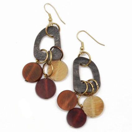Omala Autumn Neutrals Collection Earrings - Abstract/Circles