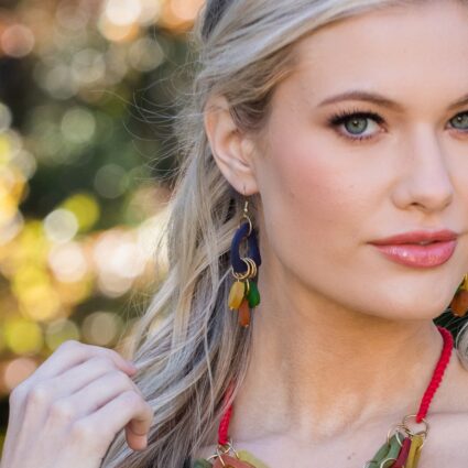 Omala Rainbow Collection Earrings - Abstract and Circles