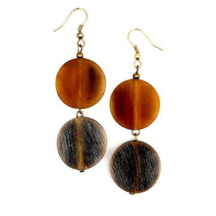 Omala Autumn Neutrals Collection Earrings - Two Circles