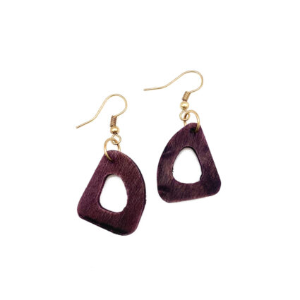 Omala Primrose and Plum Collection Earrings - Abstract Bead