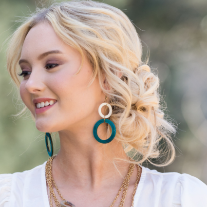 Omala Azure Coast Collection Earrings - Small and Big Ring