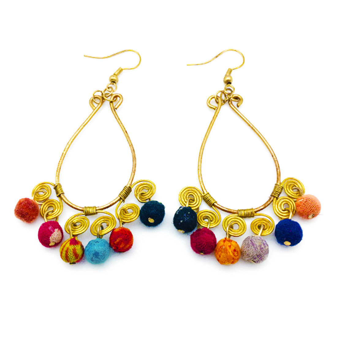 Aasha Beads and Swirls Earrings