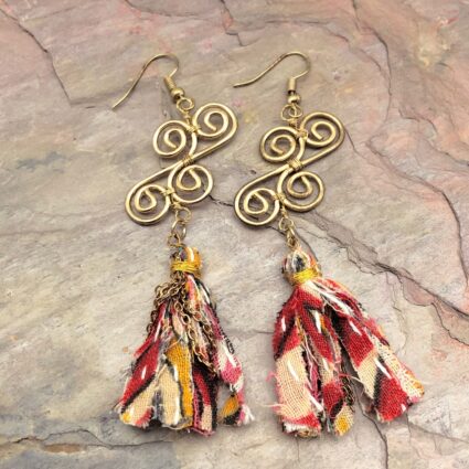 Aasha Wire and Tassel Earrings