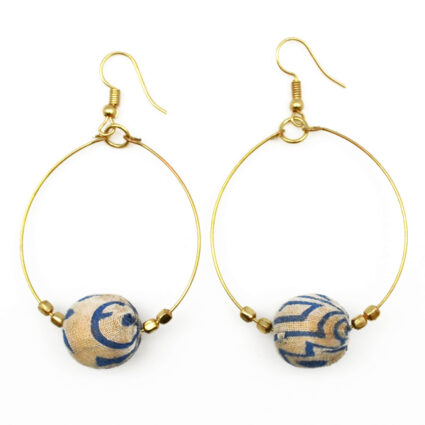 Aasha Large Hoop Bead Earrings