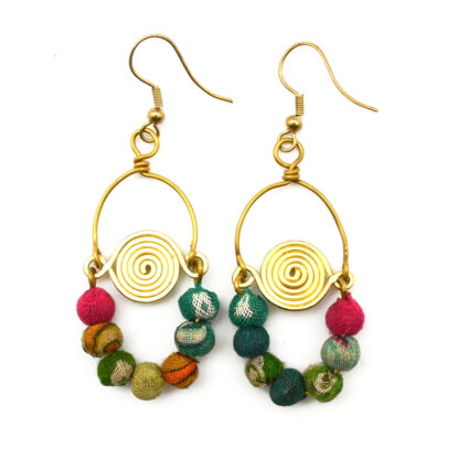 Aasha Spiral Center Earrings