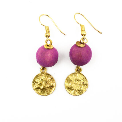 Aasha Hammered Disc Earrings