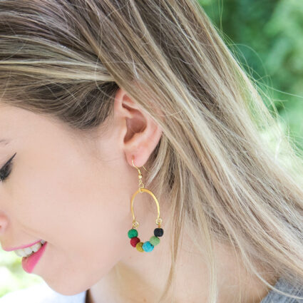 Aasha Brass Top Earrings
