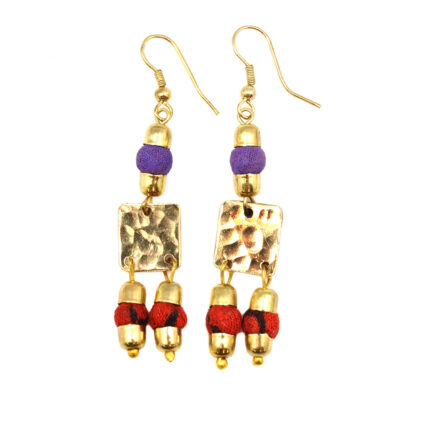 Aasha Dual Capped Beads Earrings