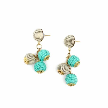 Sachi Turquoise Waters Earrings - Circle Bead Cluster