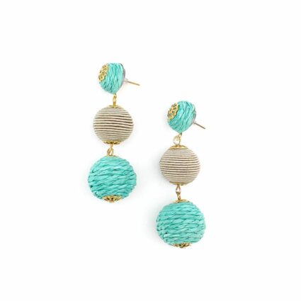 Sachi Turquoise Waters Earrings - Two Bead Drop