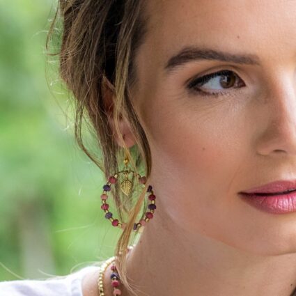 Sachi Mulberry Mix Collection Earrings - Mixed Ring