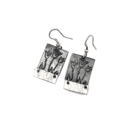 Pewter Earrings - Tulips