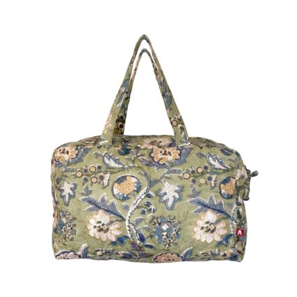 Serenity Small Travel Bag - Block Printed Organic Cotton