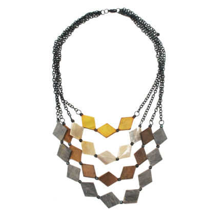 Omala Autumn Neutrals Collection Necklace - Diamond Beads