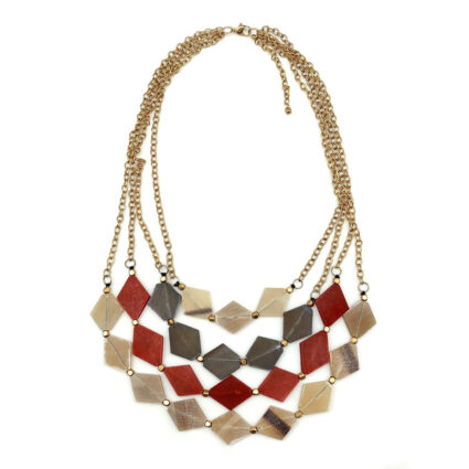 Omala Rosy Cheeks Collection Necklace - Layered Diamonds