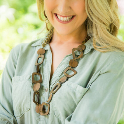Omala Autumn Neutrals Collection Necklace - Beads and Chains