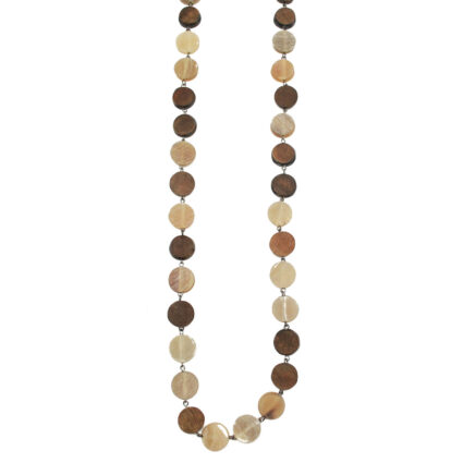 Omala Autumn Neutrals Collection Necklace - Long Round Beads