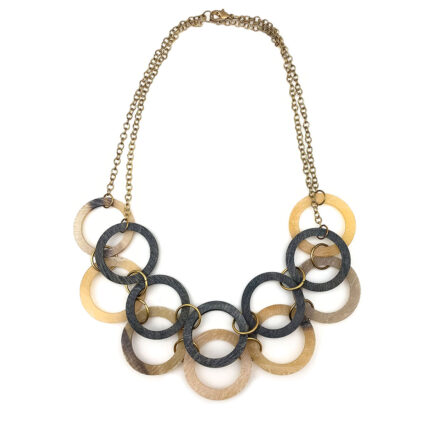 Omala Silver Fog Collection Necklace - Large Rings