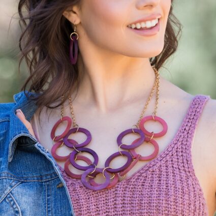 Omala Rosy Cheeks Collection Necklace - Large Rings