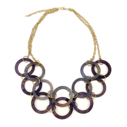 Omala Primrose and Plum Collection Necklace - Large Rings
