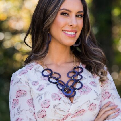 Omala Primrose and Plum Collection Necklace - Large Rings