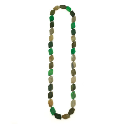 Omala Verdant Collection Necklace - Long Abstract Shapes