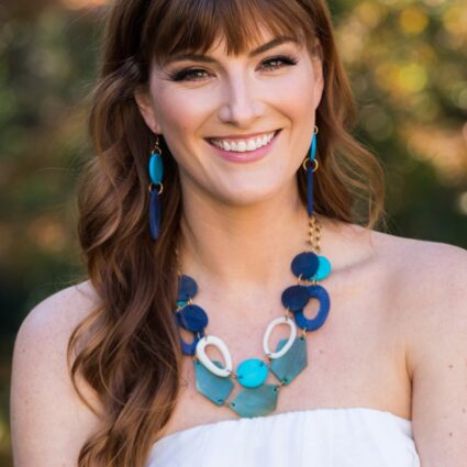 Omala Azure Coast Collection - Geometric Bib Necklace