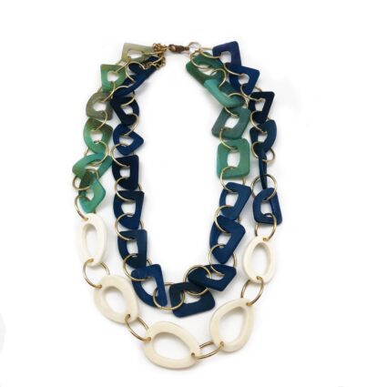 Omala Azure Coast Collection - Dual Layer Bib Necklace