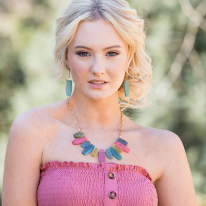 Omala Pleasing Pastels Collection Necklace - Graduated Beads