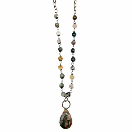 Banjara Semi-Precious Stone Necklace - Agate & Bloodstone