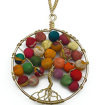 Aasha Tree of Life Pendant Long Necklace