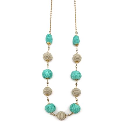 Sachi Turquoise Waters Necklace - Circle and Oval Beads