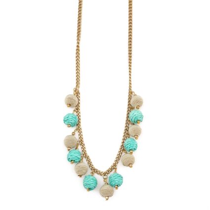 Sachi Turquoise Waters Necklace -Circle Dangle Beads