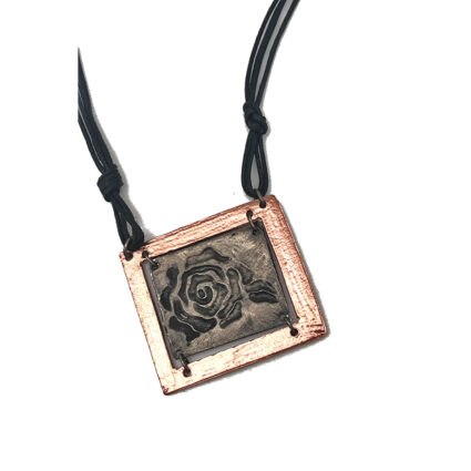 Pewter Necklace - Rose