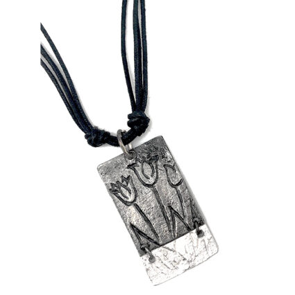 Pewter Necklace - Tulips