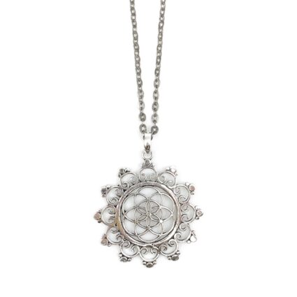 Tanvi Collection Necklace - Silver Filigree and Spirals