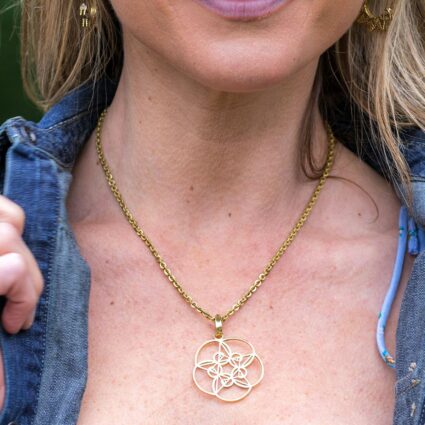 Tanvi Collection Necklace - Gold Star and Spirals
